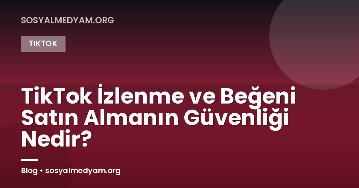 TikTok İzlenme ve Beğeni Satın Almanın Güvenliği Nedir?