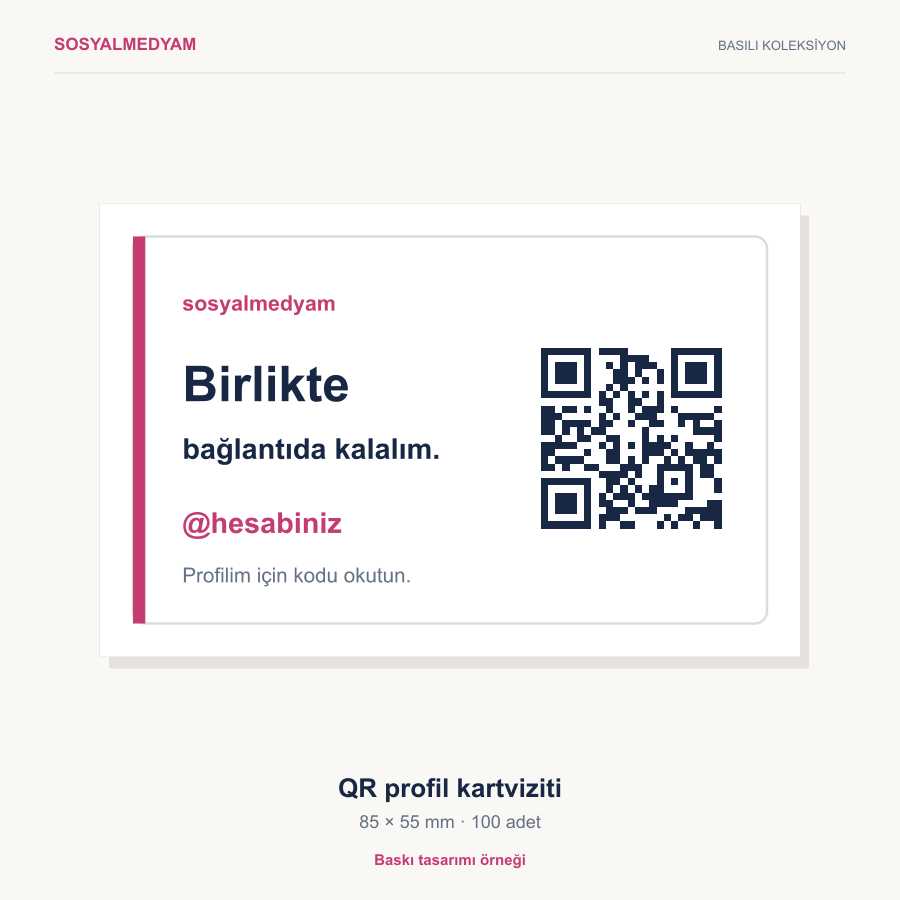 QR Profil Kartviziti · 100 Adet