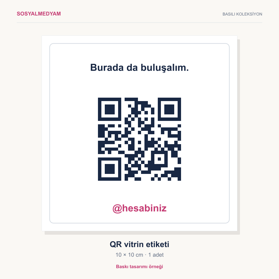 QR Vitrin Etiketi · 10 × 10 cm